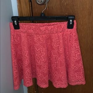 coral skater skirt